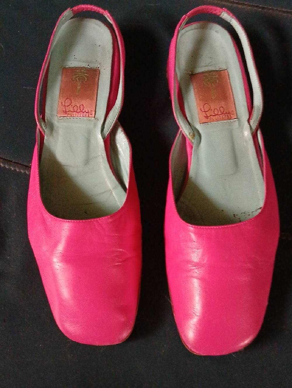 Lilly Pulitzer Bright Pink Slingback Mules